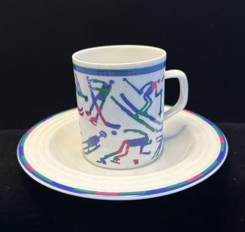 Porsgrund Porcelain Norway Lillehammer '94 Olympics Tea Cup & Saucer Set